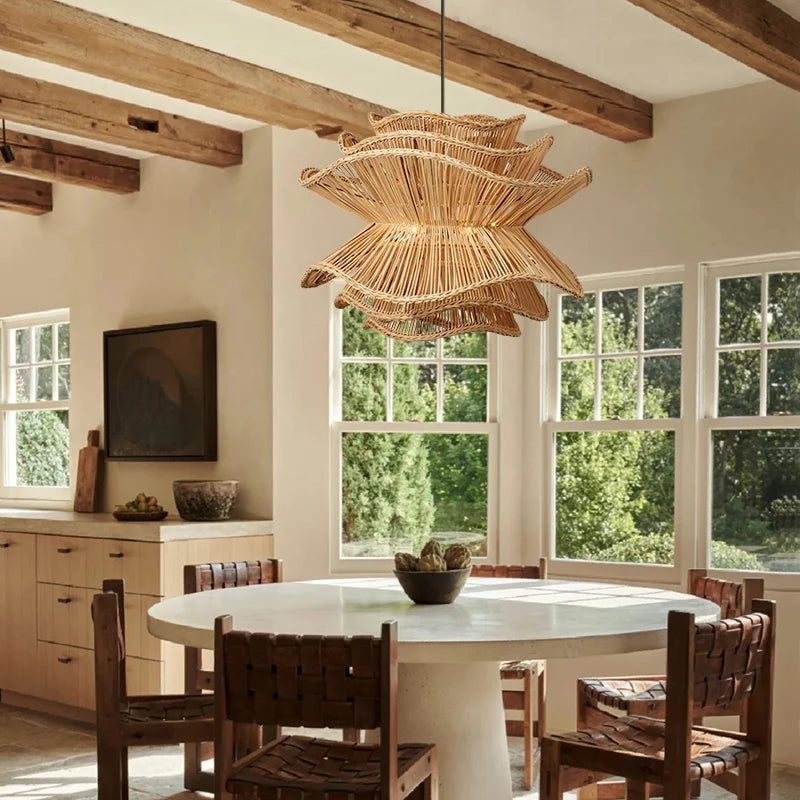 Creative Multi-level Rattan Lamp Nordic Designer Pendant Lights