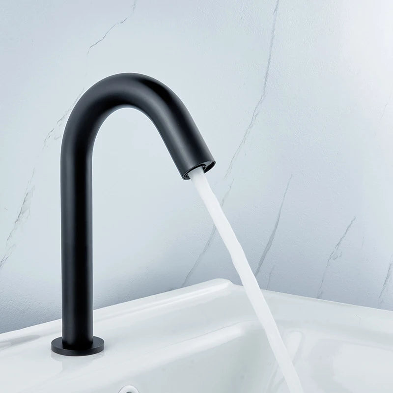 Black Automatic Touch Free Infrared Sensor Bathroom Basin Faucet.Touchless Tapware.Cold Hot Water Mixer Tap.Bathroom Sink Faucet