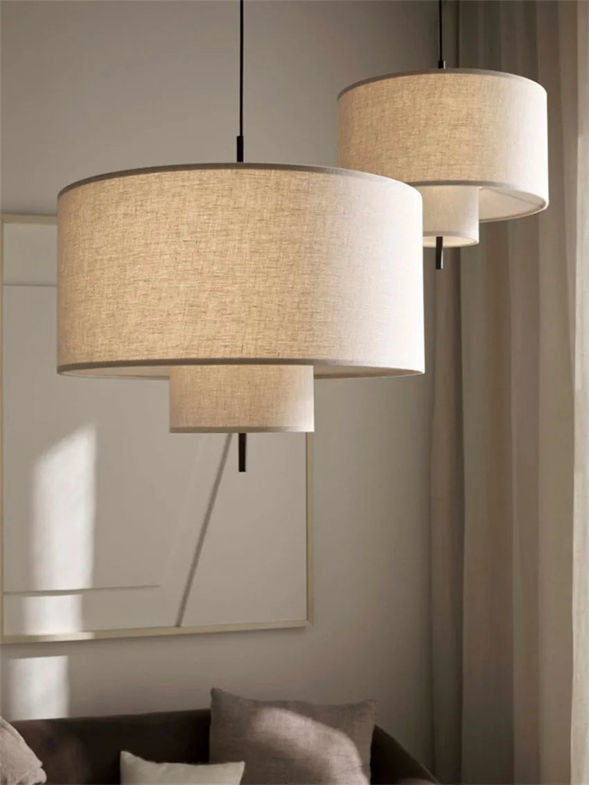 Margin Pendant Japanese Linen Cloth Lamp