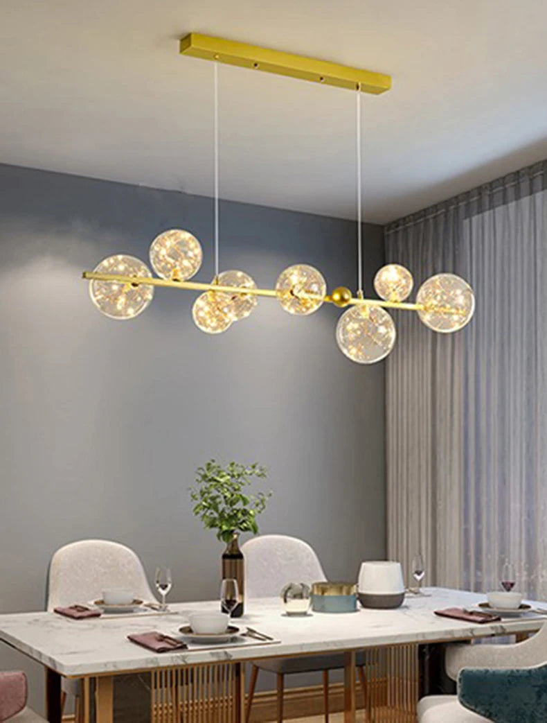 Nordic Chandeliers with 8 Oversized Glass Bulbs