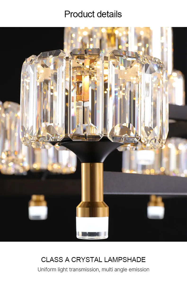 Nordic LED Luxury Living Room in Gold and Black