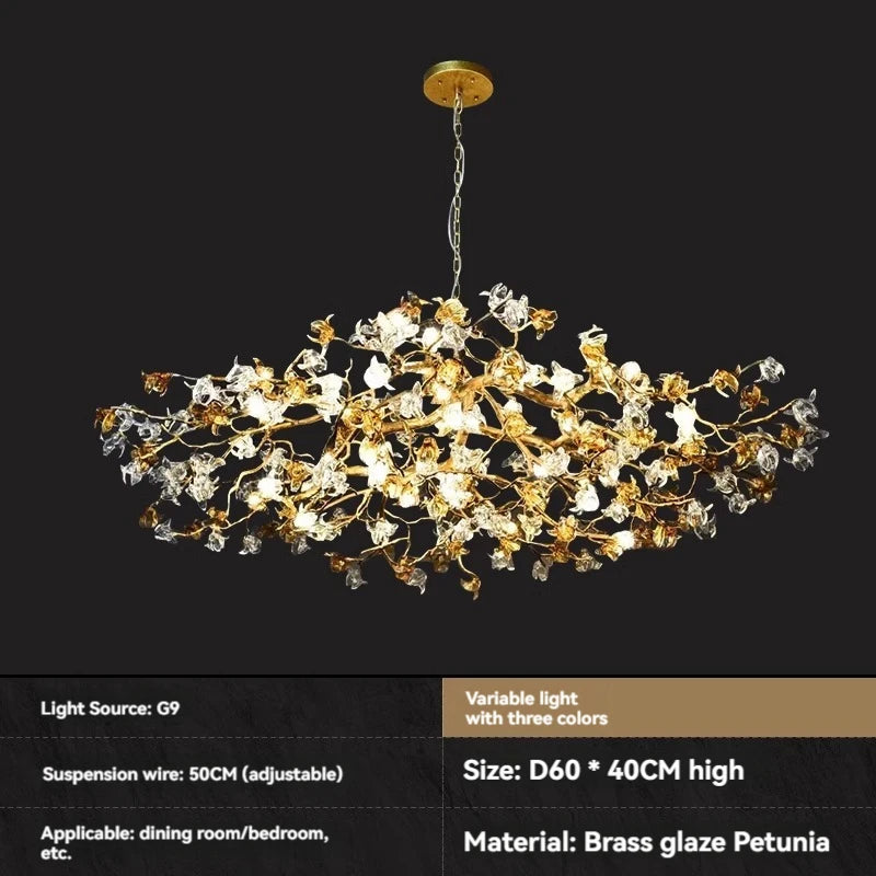 Coppe Ceiling Crystal Branch Chandeliers