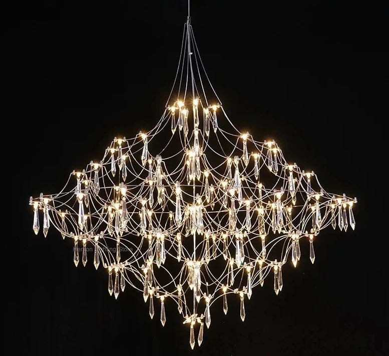 New Light Cube Gypsy Firefly Crystal Chandelier Advanced Sense Empty Living Room Light