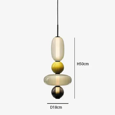 Italy Design Candy Glass Hanging Lamp Pendant Light Chandelier Ceiling Suspension for Loft Living Dining Room