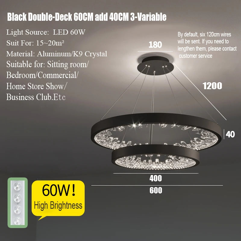 Modern Circle Rings Led Ceiling Chandelier