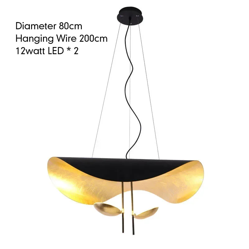 Italian Creative Lotus Leaf Art LED Pendant Lamp