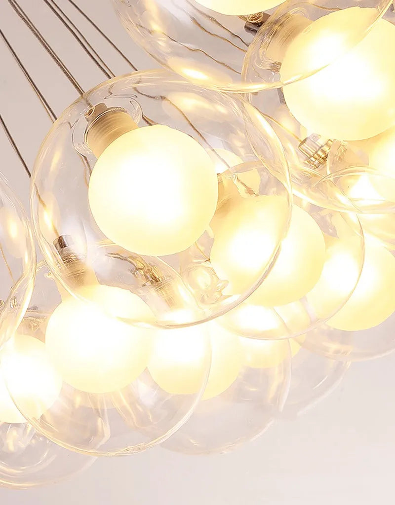 Glass Modern LED Ball Bubble Hanging Lamp