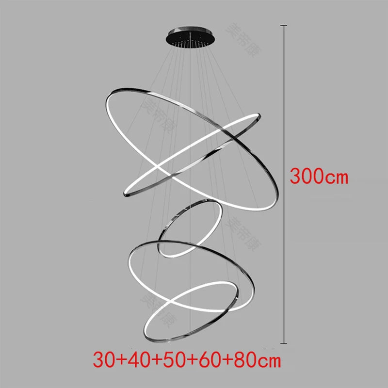 Nordic Stainless Steel Chandelier