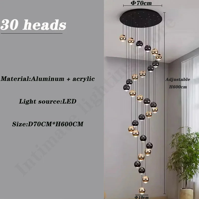 Pendent Lamp Stairs Chandelier lighting Living room Modern Pendant Lights for Kitchen Island Lustre stairs Hanging Ceiling Lamp