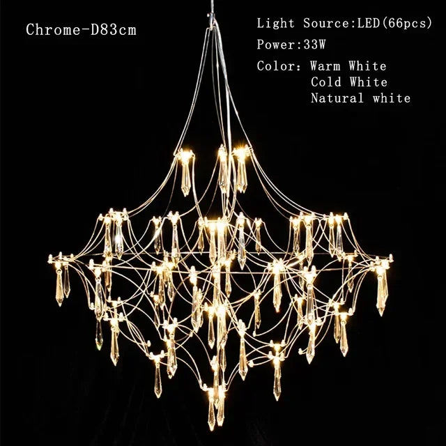 New Light Cube Gypsy Firefly Crystal Chandelier Advanced Sense Empty Living Room Light