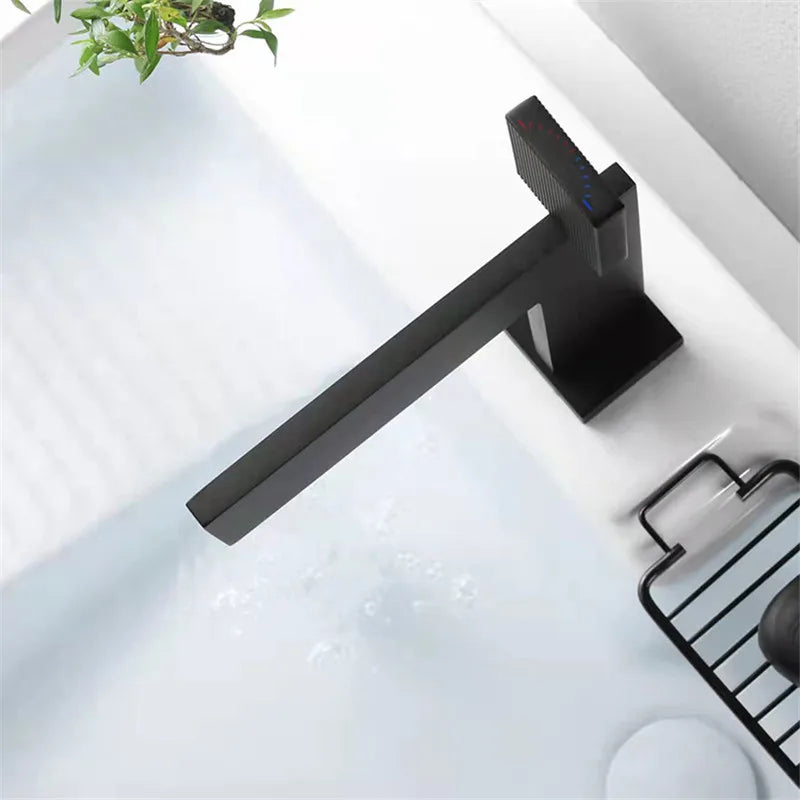 Brushed Gold Bathroom Faucet Brass Bathroom Basin Faucet Cold And Hot Water Mixer Sink Tap Single Handle Deck Mounted Grey Tap