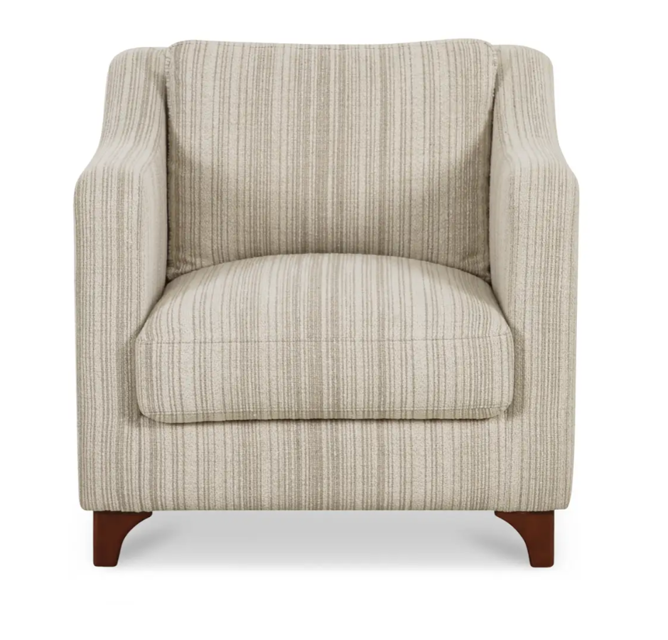 Hewitt Accent Chair Beige Stripe