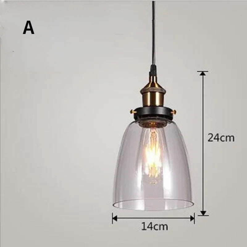 Nordic American Style Country Simple Industrial Vintage Glass Chandelier Creative Living Room Restaurant Bar Light Fixture