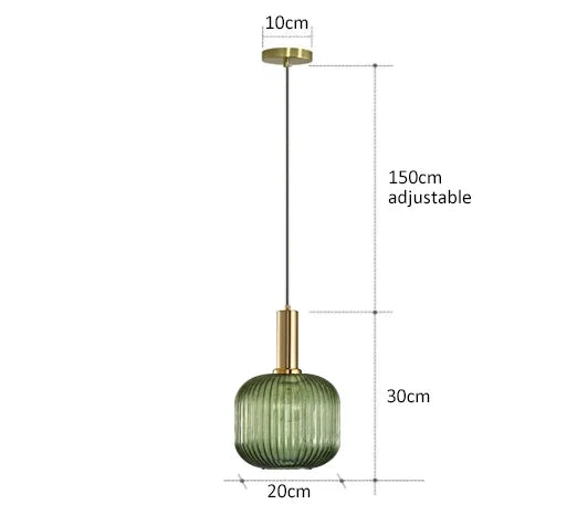 Retro Restaurant Colorfull Glass Pendant Lights