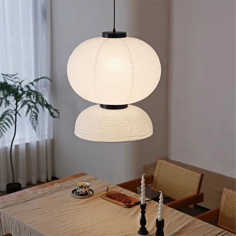 Noguchi pendant light Dining Room Rice paper lantern light for Restaurant Decor kitchen island Wabi-sabi loft shop hanging light