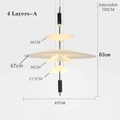 Modern Personality LED Hanging Lamp Flying Saucer Home Decor Denmark Designer Dining Table Bar Living Room UFO Pendant Lights