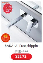BAKALA RED color Wall Mounted Kitchen Faucet Wall Kitchen Mixers Kitchen Sink Tap 360 Degree Swivel Flexible Hose Double Holes