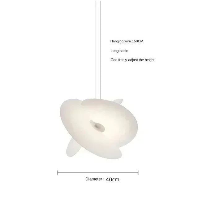 Creative Personality Art Curve Design Living Room Bedroom Restaurant Duplex Designer Silk Fabric Chandelier Eye Protection LED