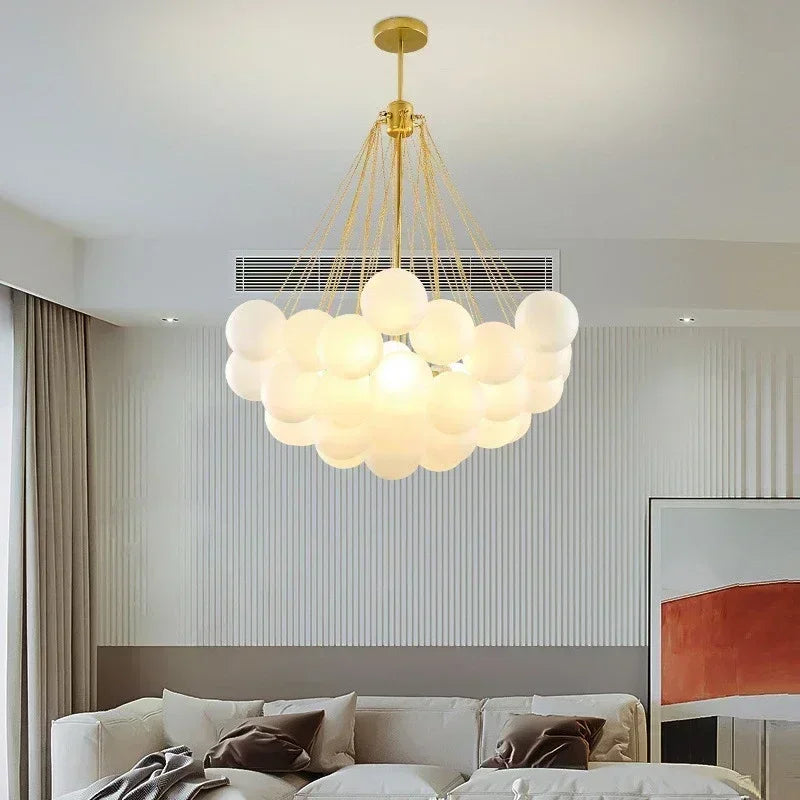 37 Glasses Bubble Nordic Frosted Chandeliers