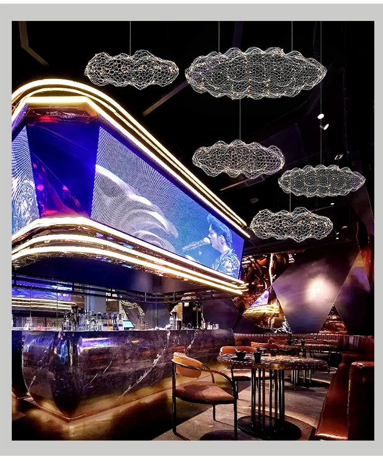 Danish Designer Art Decor Hollow Cloud Pendant Lights