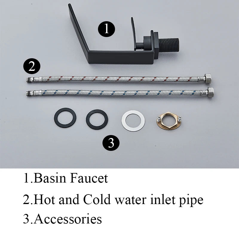 ULGKSD Bathroom Basin Faucet Modern Mixer Tap Single Hole Crane Hot&Cold For Bathroom Faucet Deck Mounted Various Basin Sink Tap