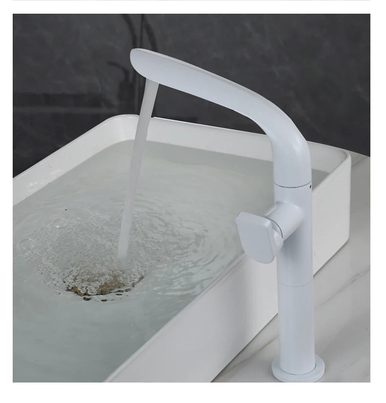 Tuqiu Brushed Gold Basin Faucet Brass Bathroom Faucet Mixer Tap Gold Wash basin Faucet Single Handle Hot & Cold Lavotory Faucet