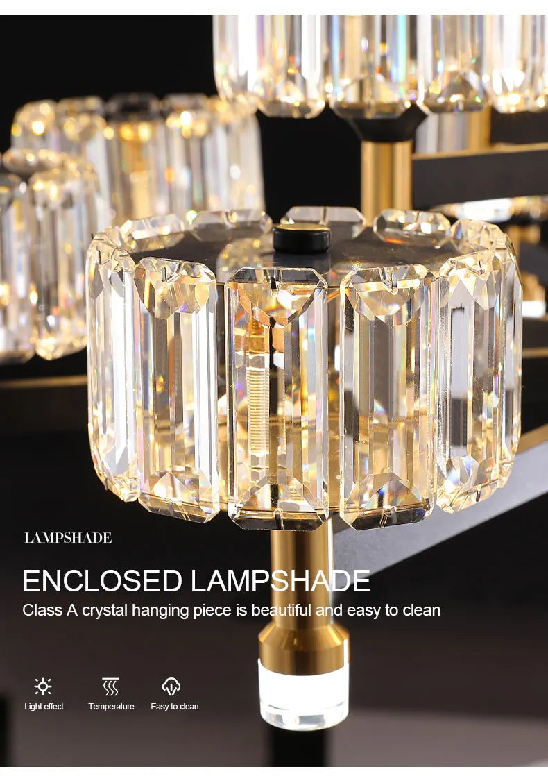 Nordic LED Luxury Living Room in Gold and Black