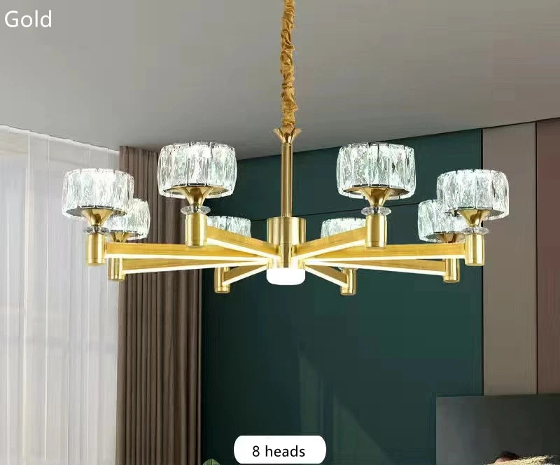 Nordic LED Luxury Living Room in Gold and Black