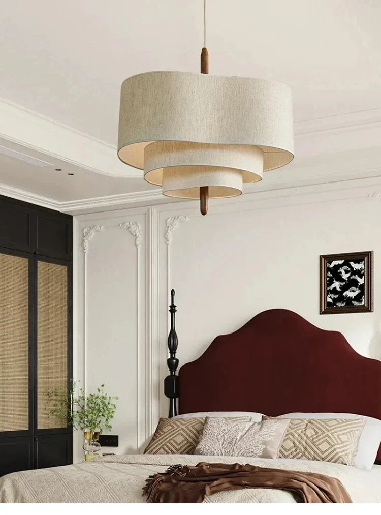 Margin Pendant Japanese Linen Cloth Lamp