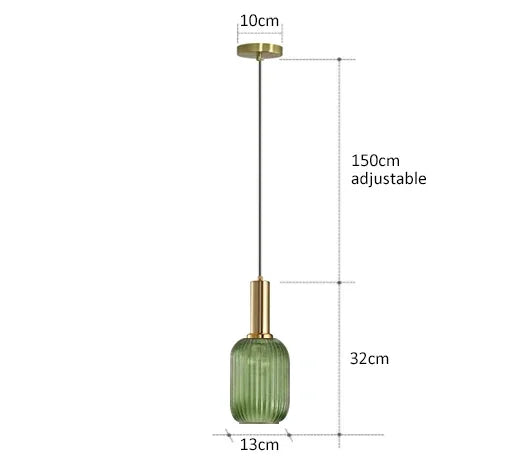 Retro Restaurant Colorfull Glass Pendant Lights