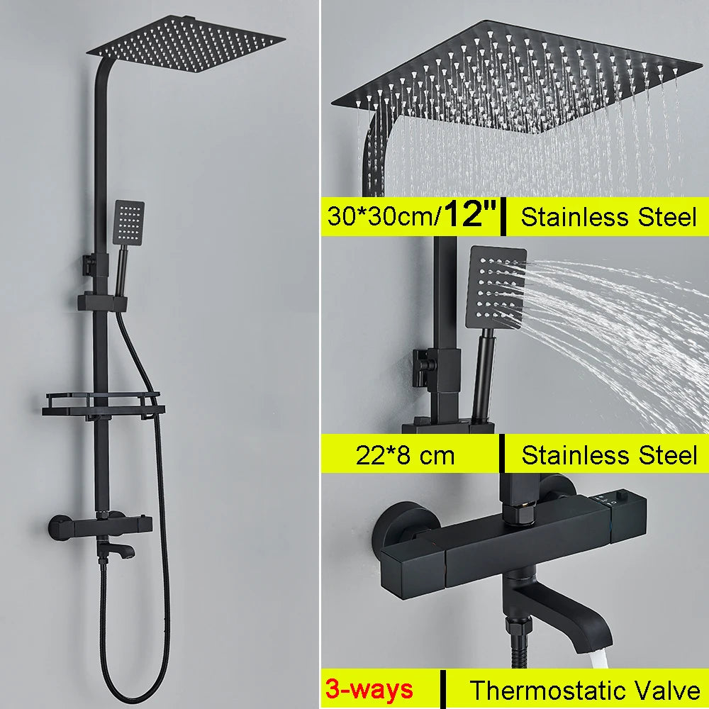 Promotion Shower Faucet Floor Mounted Bathtub Faucet Wall Bath Shower Set Ship From Brazil / EU /CA/MX Warehouse