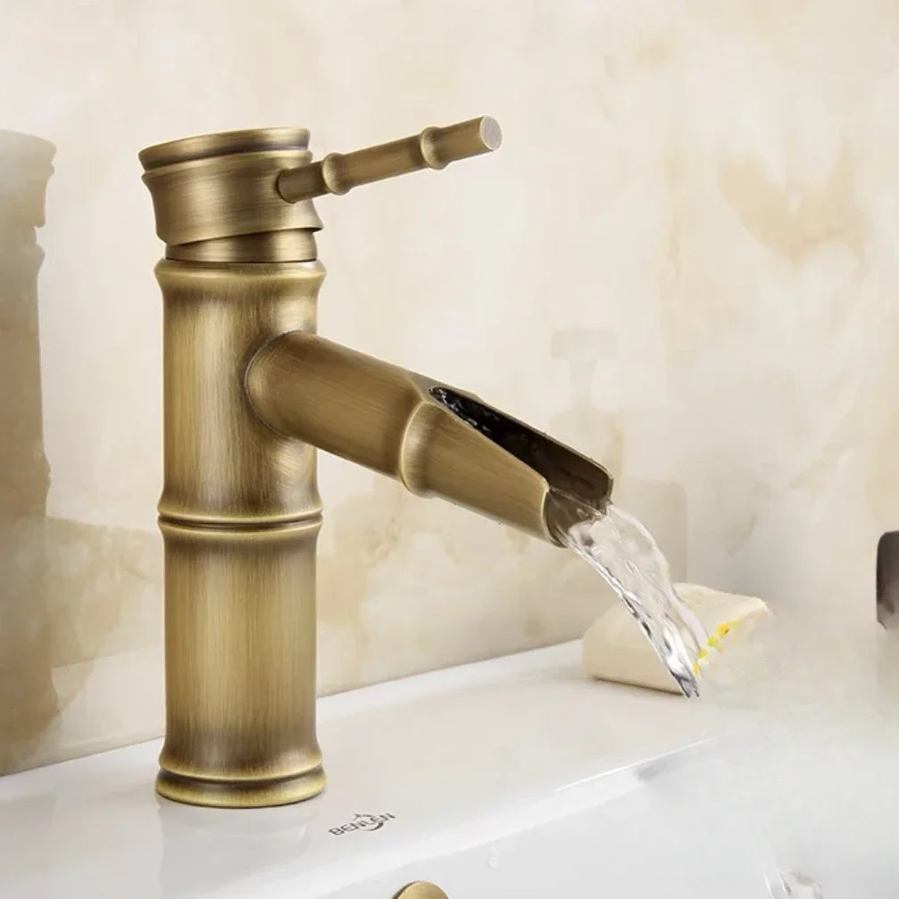 Hot selling . 6" Antique Brass Basin Faucets Crane Sink Basin Water Mixer Tap torneira