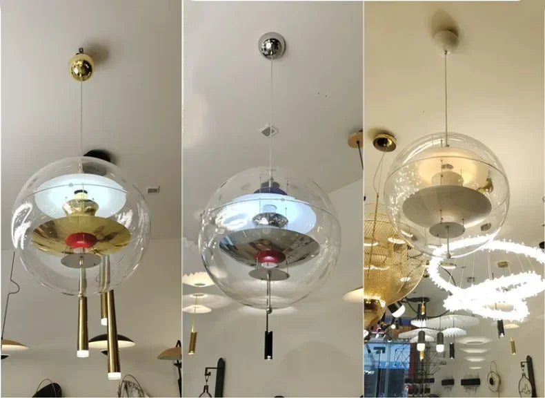Danish Personality Spherical Planet Lamp Creative Nordic Cafe Tea Restaurant Bar Designer Chandelier