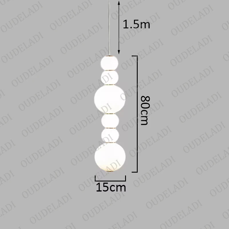 Nordic Glass Ball Hoist Hanging Lamp