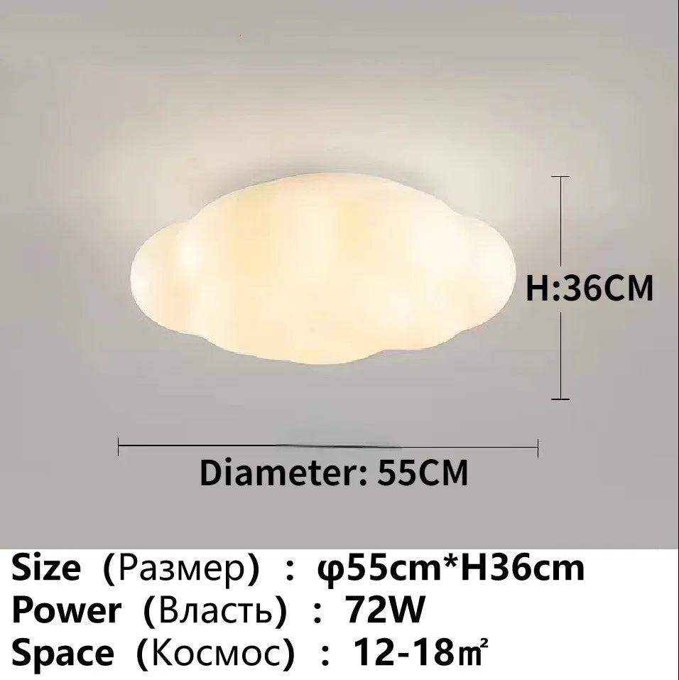 White Cloud Ceiling Light Led Chandelier for Children Bedroom Living Room Dining Room Learning Creative Decorative Lighting