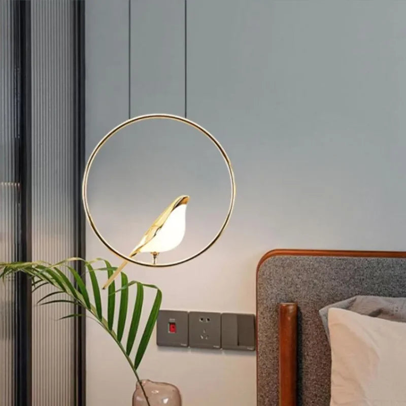 Modern Magpie Bird Chandelier