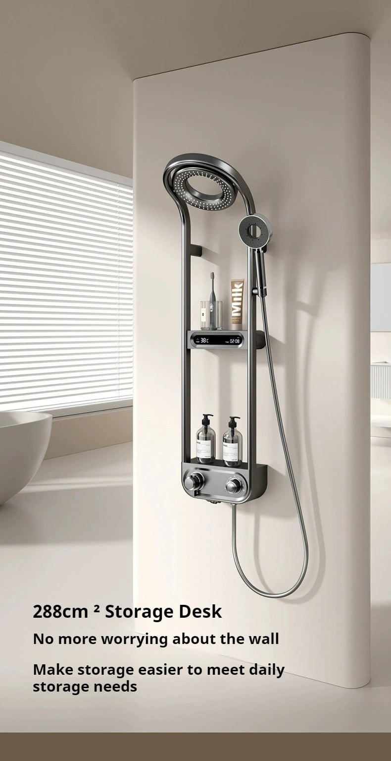Smart Shower Set with Digital Display LED Atmosphere Light