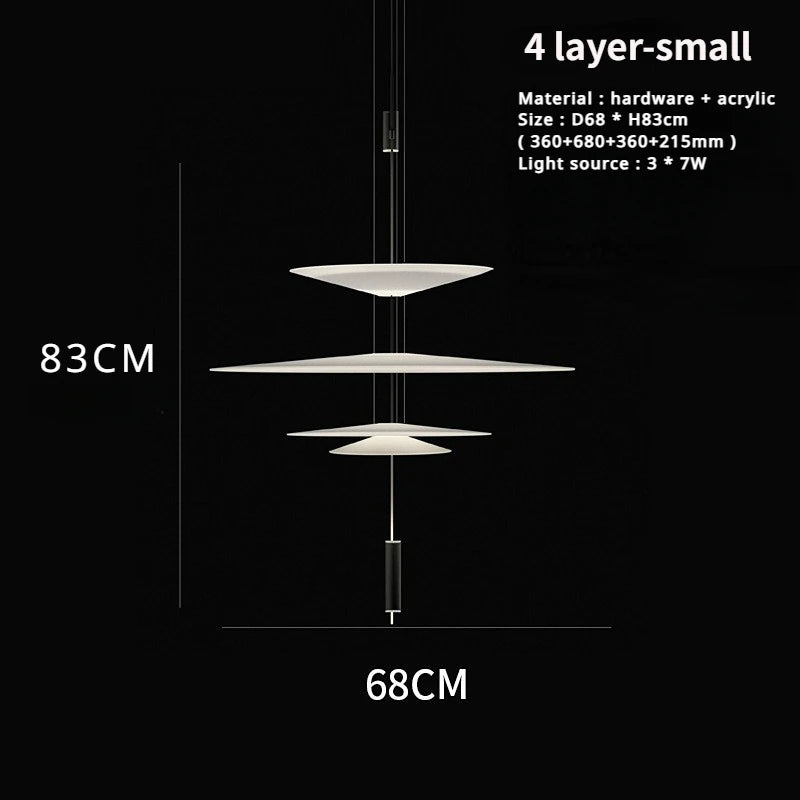 Modern Saucer Style Chandeliers