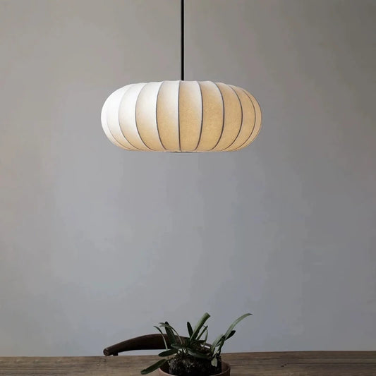 Nordic Wabi Sabi Silk Chandelier akari pendant light for Bedroom Restaurant living room Silk Cocoon Lanterns Pendant Lamp