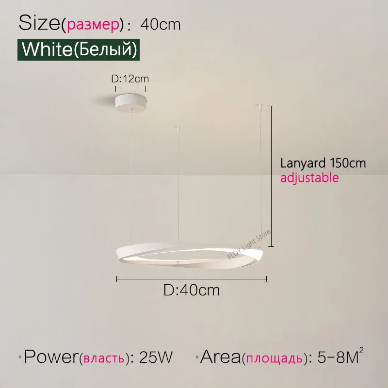 Living Room Chandelier Nordic pendant lamp Modern Dining room Chandelier  Ring Lamp Bedroom Restaurant Lamps LED Ceiling lights