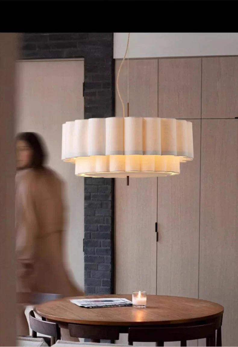 Folia Fabric Pendant lamp Bohemia Large Linen Lamp Wabi Sabi Living Dining room Bedroom lamp B&B Decoration Lounge room Lamp