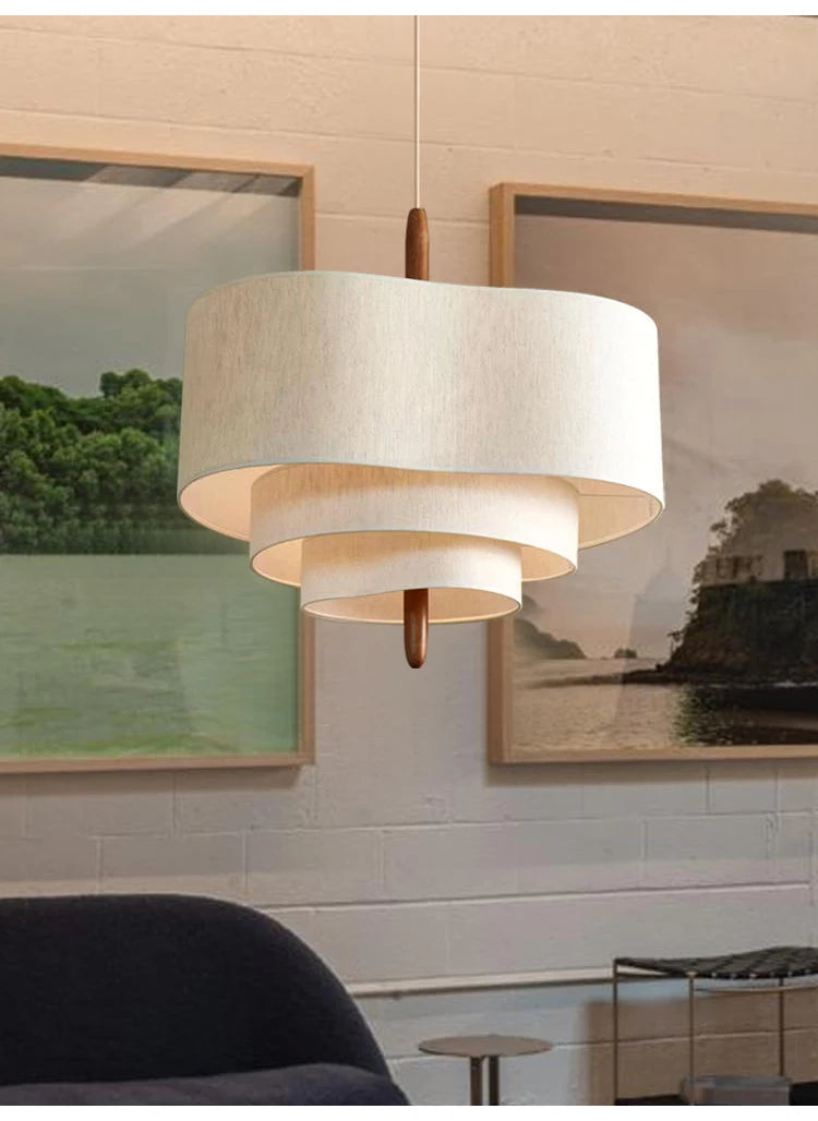 Wabi Sabi Led Ceiling Chandelier Japan Cloth Ceiling Lamp Living Room Kitchen Island Pendant Lights Home Decorations Lustre