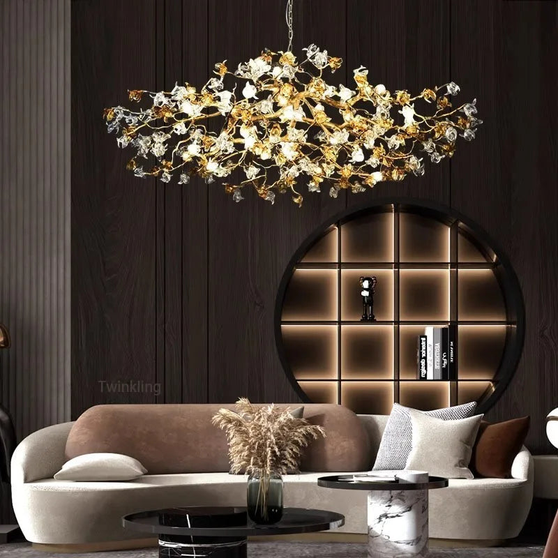 Coppe Ceiling Crystal Branch Chandeliers