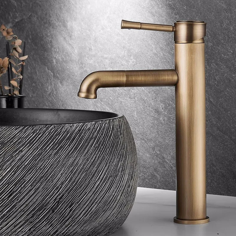 Antique Bronze Basin Faucets Bathroom Faucet Hot & Cold Brass Bathroom Sink Faucet Rotating Lavotory Faucet  Mixer Water Tap