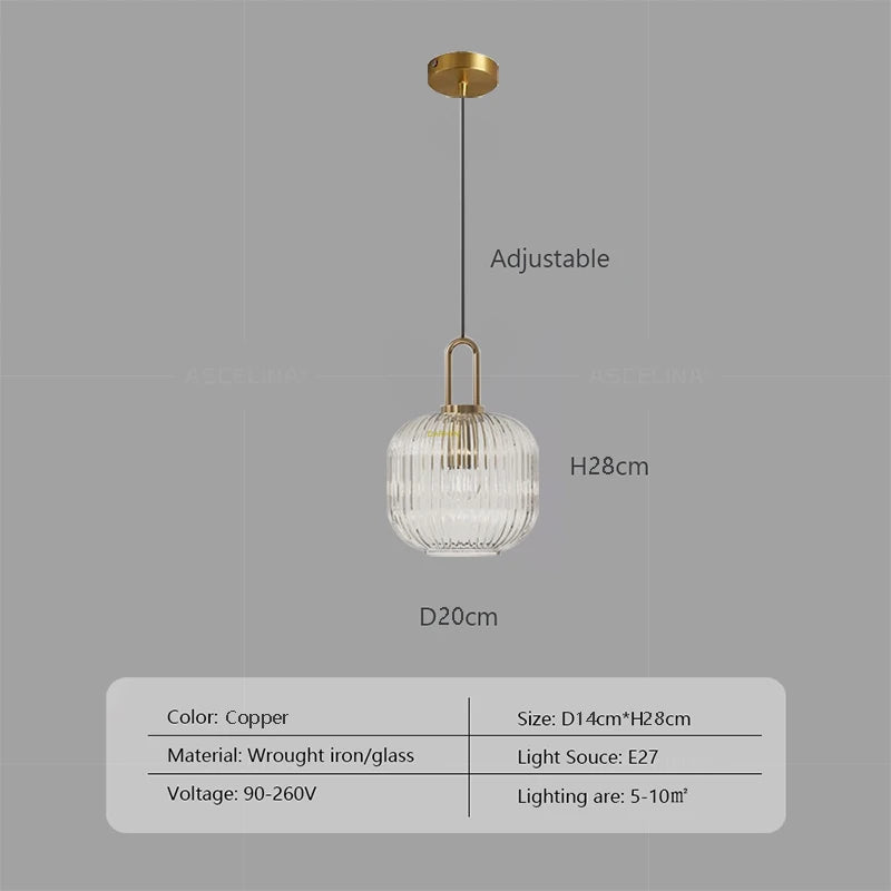 Glass Pendant Light Japanese Lamp