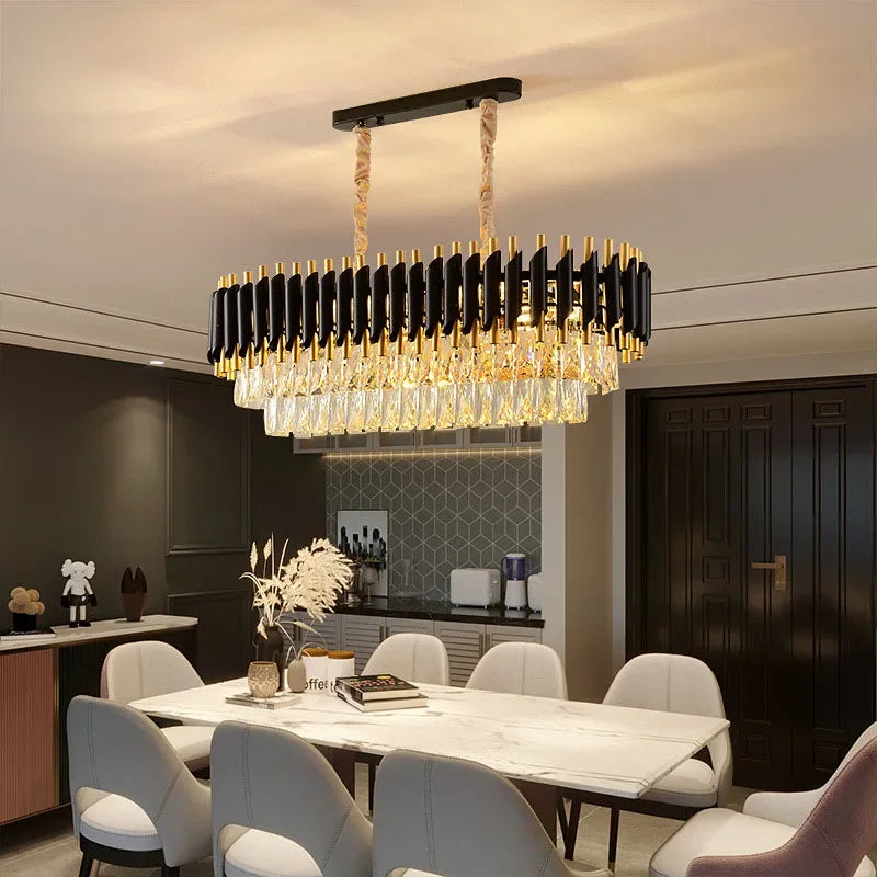 Modern Bedroom Living Dining Room Lighting Luxury Crystal Pendant Lights Gold Ceiling Chandelier Indoor Decorations Led Fixture
