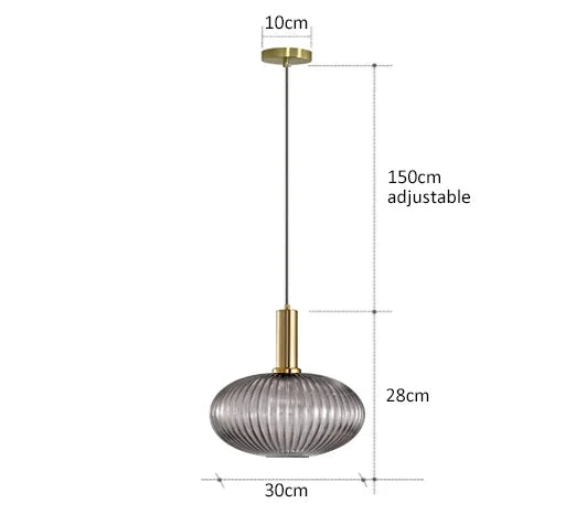 Retro Restaurant Colorfull Glass Pendant Lights