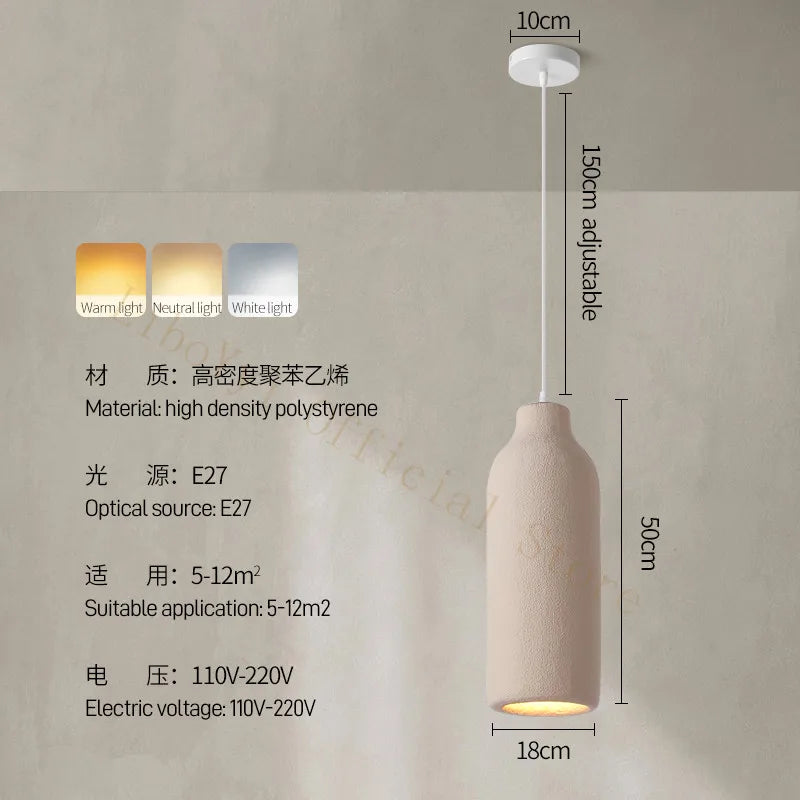Modern Wabi-Sabi Minimalist LED Pendant Light Chandelier