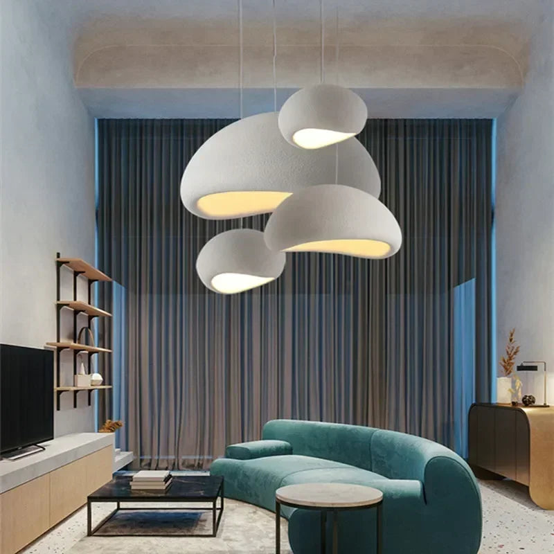 Wabi Sabi LED Pendant Chandeliers Light for Living Dining Room Kitchen Restaurant Minimalist Hanging Pendant Lamp Suspension