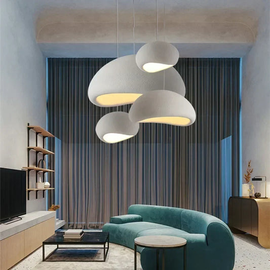 Wabi Sabi LED Pendant Chandeliers Light for Living Dining Room Kitchen Restaurant Minimalist Hanging Pendant Lamp Suspension
